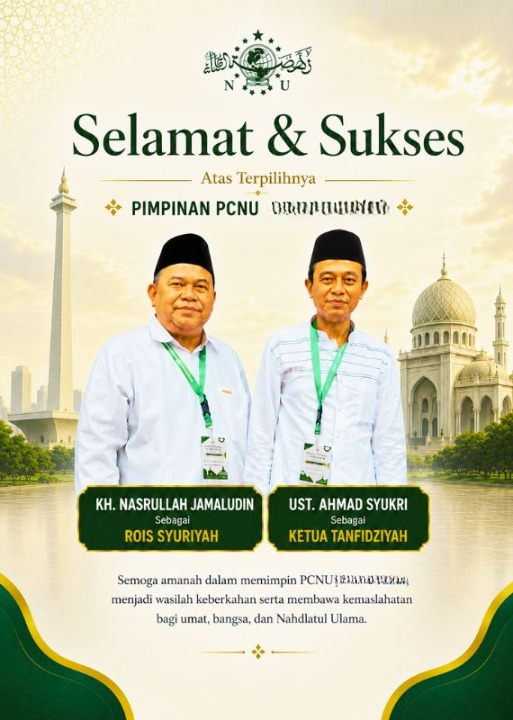 PWNU  Pengurus Wilayah Provinsi Bali Rois Syuriyah KH Nasrullah Jamaludin dan Ketua Tanfidziyah Ust Ahmad Syukri